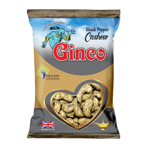Ginco Black Pepper Cashews (140g X Pack of 10)