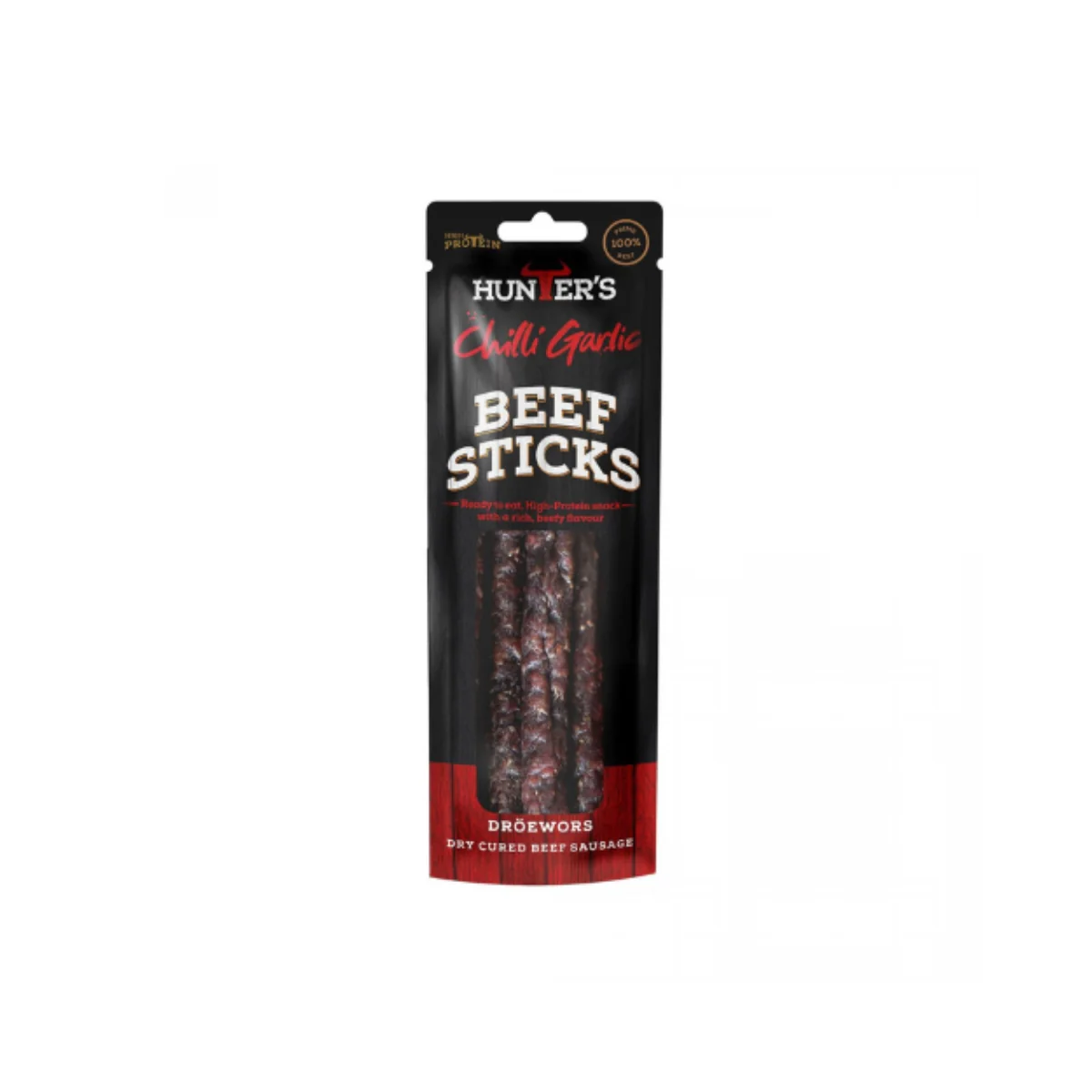 Hunter's Chilli Garlic Beef Stick (40g X Pack of 10)