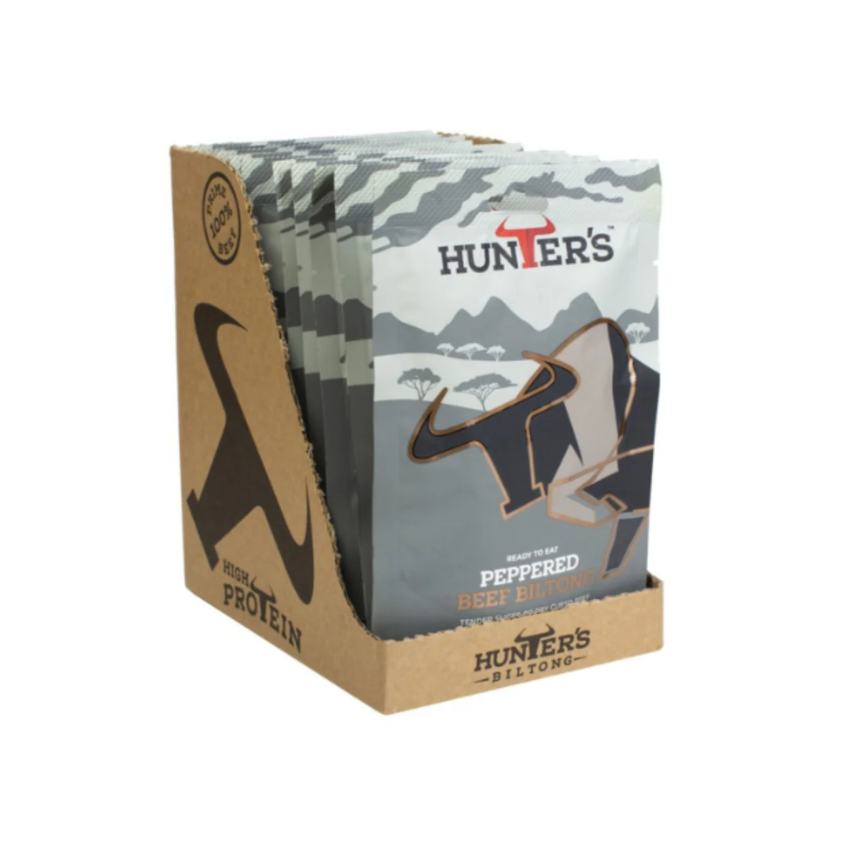 Hunter's Peppered Beef Biltong (28g X Pack of 10)
